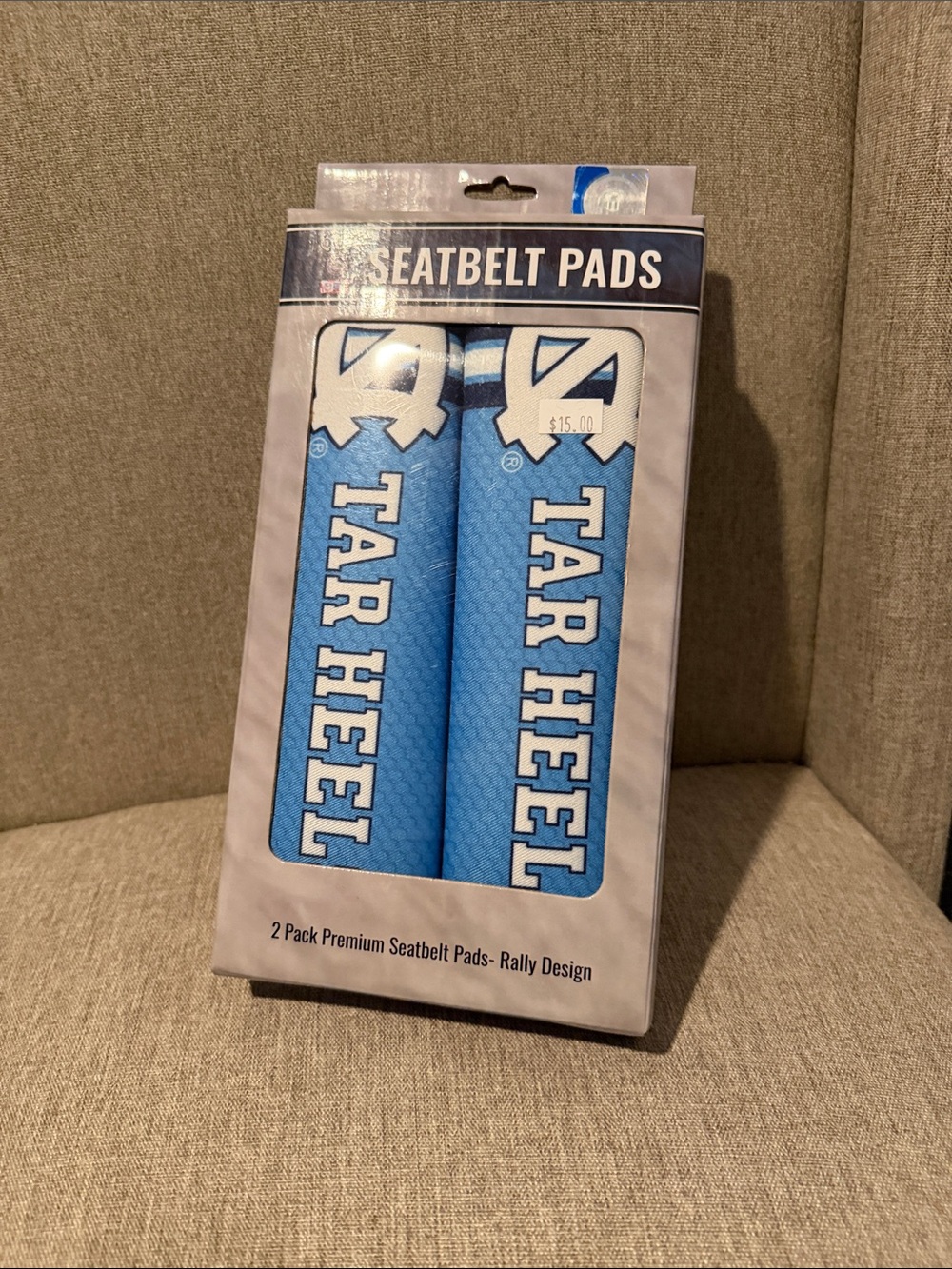 Tar Heel Blue Seatbelt Pads - 2 Pack